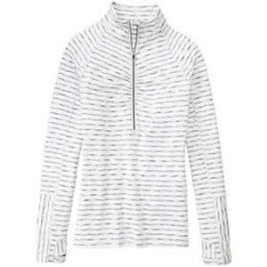 Athleta Striped Elite Half Zip Pullover